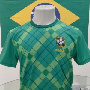 Camisa seleção brasileira verde xadrez