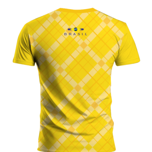 camisa seleção brasileira xadrez amarela